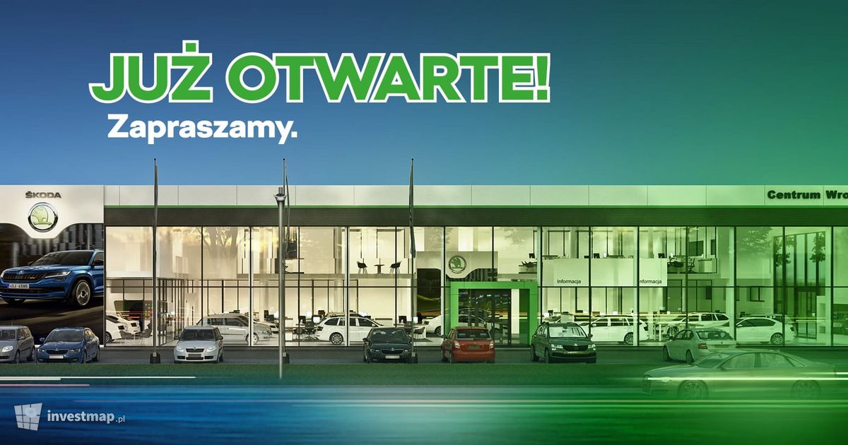 Salon samochodowy "Skoda Centrum Wrocław" Investmap.pl
