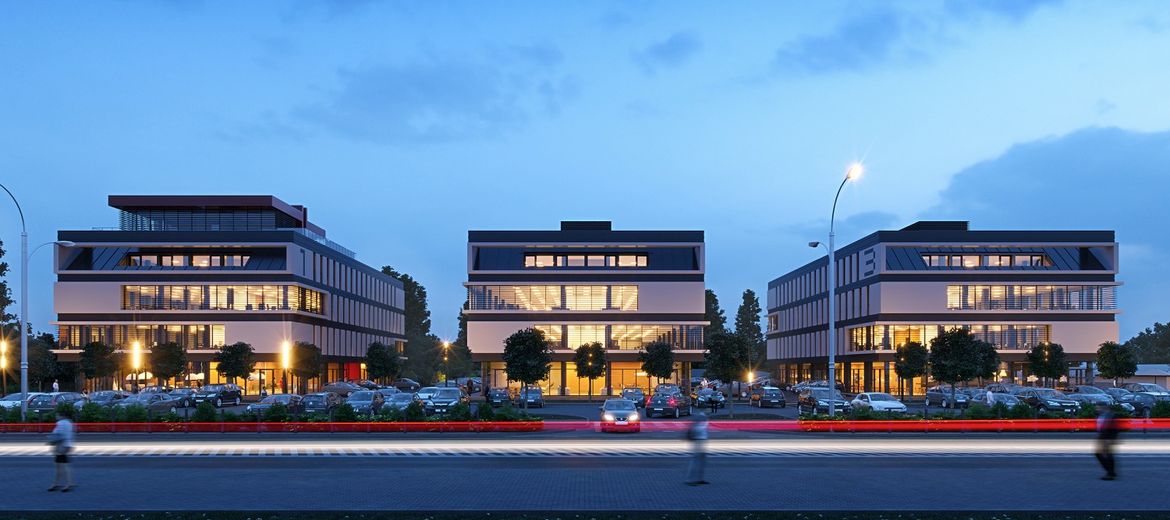 Nowy kompleks biurowy rośnie