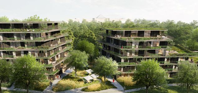 Warszawa: Przy parku na Mokotowie wyrosną apartamentowce. Vinci przedstawia plany [WIZUALIZACJE]