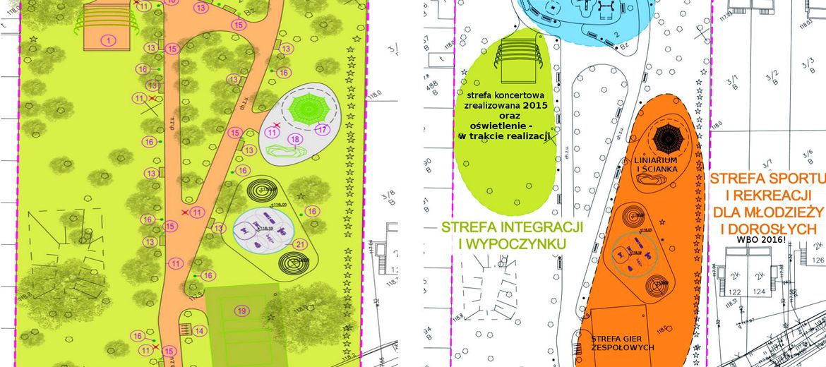 Plan całego parku Integracja-Sport-Zdrowie-Wypoczynek (wizualizacja: wroclaw.pl)