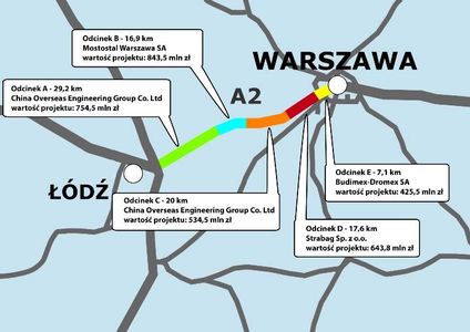 [mazowieckie] BOGL a KRYSL liderem konsorcjum na odcinku C autostrady A2