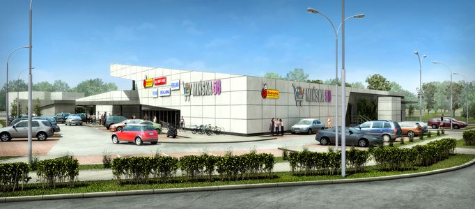 Wrocław: Mińska 58 – Womak buduje centrum handlowe na Muchoborze Wielkim [WIZUALIZACJE]