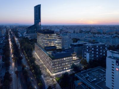 Wrocław: MidPoint 71 – Echo Investment wystartował z biurowcem w sąsiedztwie Sky Towera [WIZUALIZACJE]