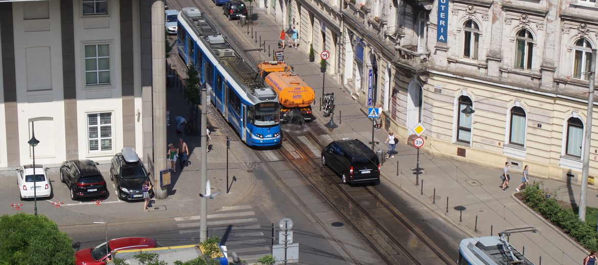 Kraków: Ulica Zwierzyniecka bez