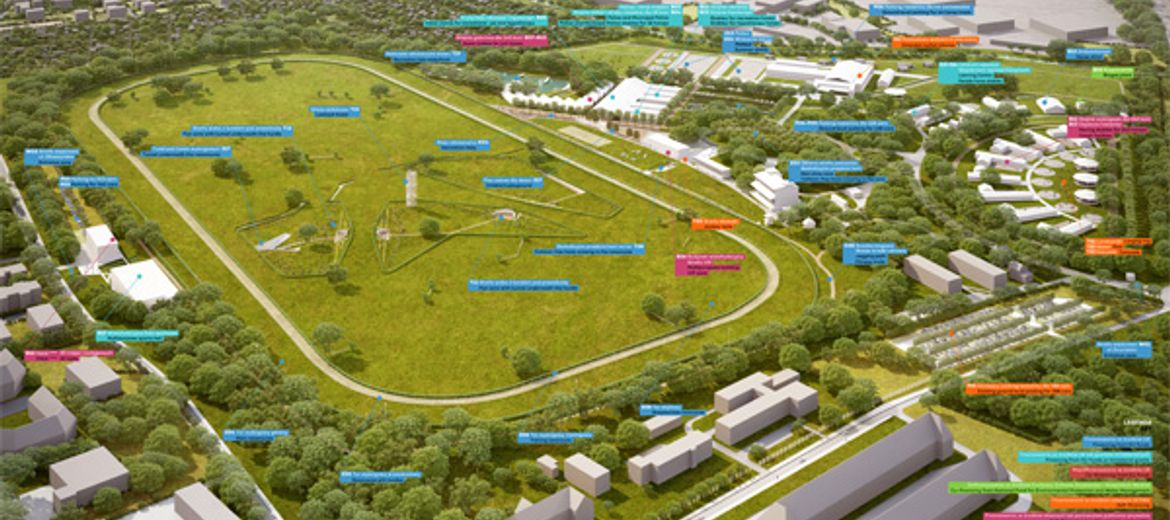 Plan rozbudowy i modernizacji Wrocławskiego Toru Wyścigów Konnych Partynice (wizualizacja: www.basis.wroclaw.pl)