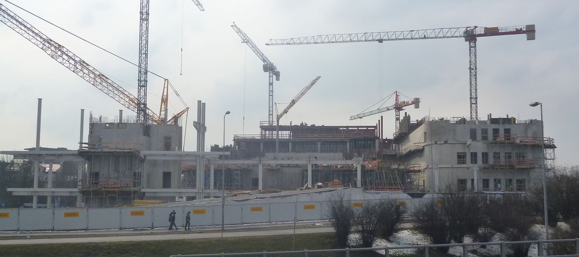 Na budowie Centrum Kongresowego