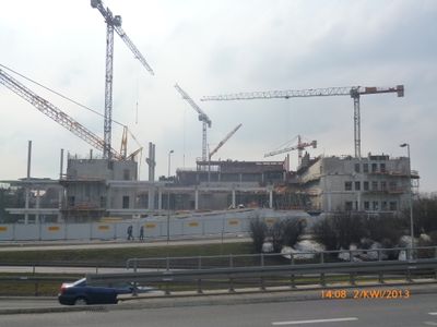 [Kraków] Na budowie Centrum Kongresowego ICE w Krakowie trwają prace wykończeniowe