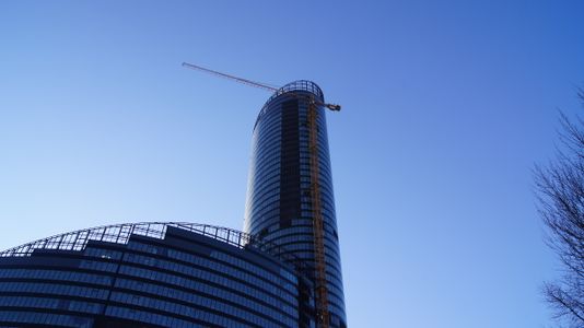 [Wrocław] Śmigłowiec nad Sky Tower