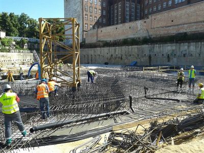 [Wrocław] Na budowie OVO Wrocław trwa betonowanie i zbrojenie